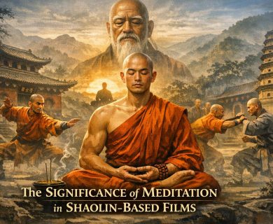 The significance of meditation in Shaolin-based films.