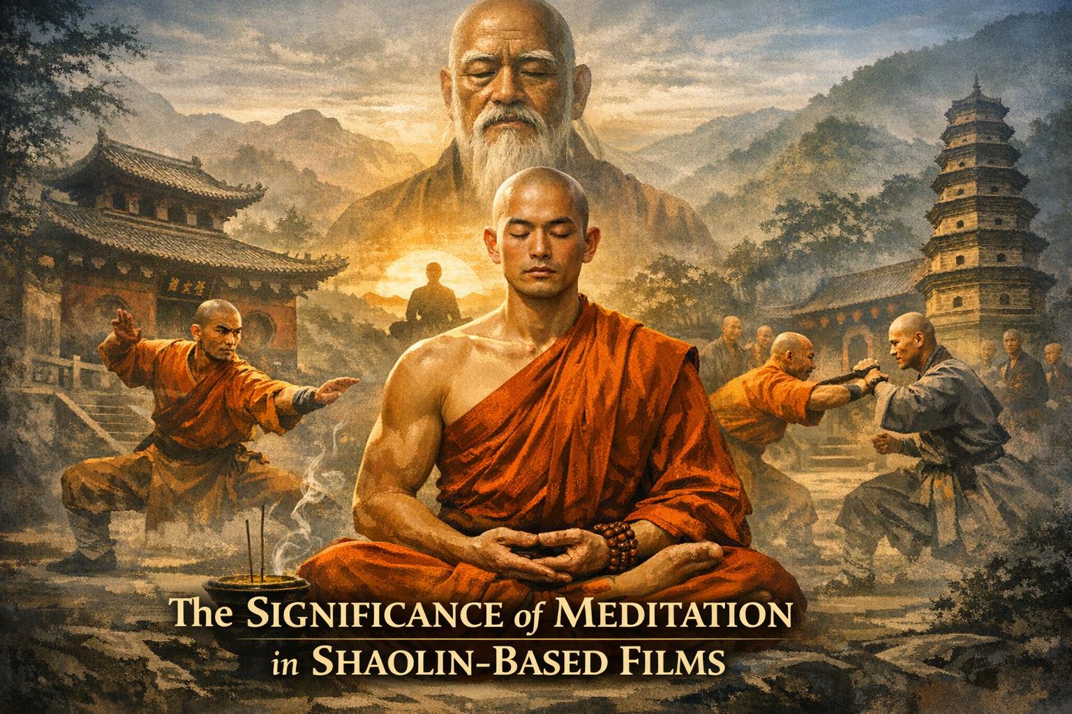 The significance of meditation in Shaolin-based films.