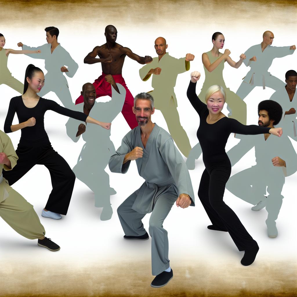 The use of martial arts choreography in Kung Fu.