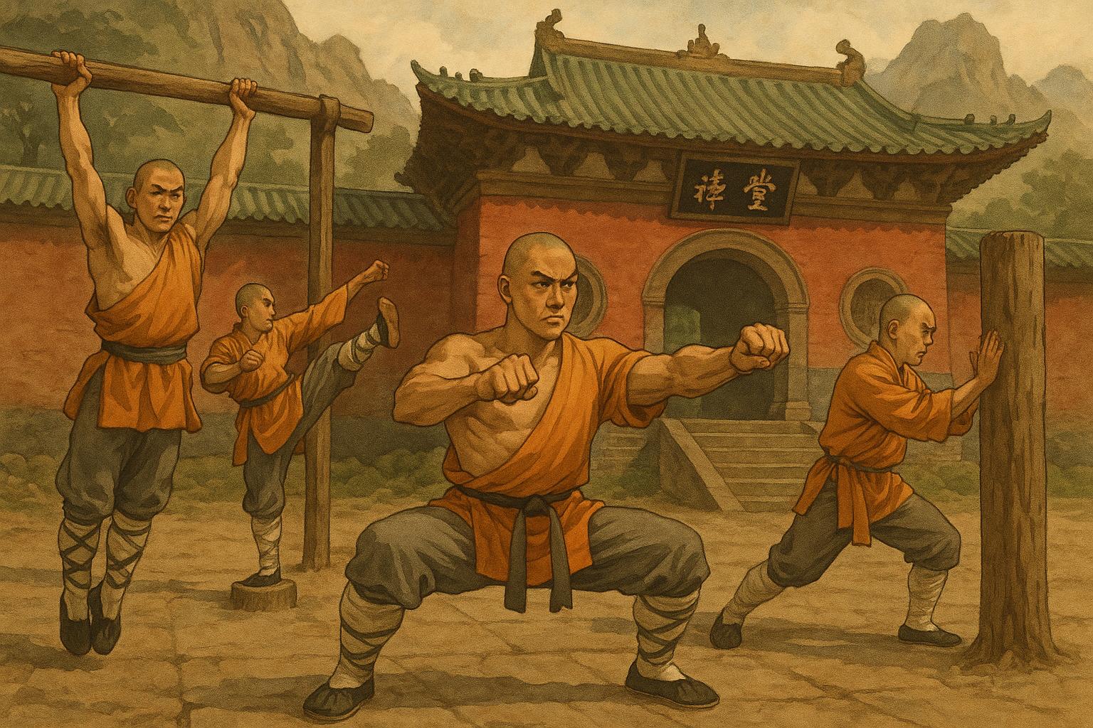 The training regimens depicted in Shaolin-based films.